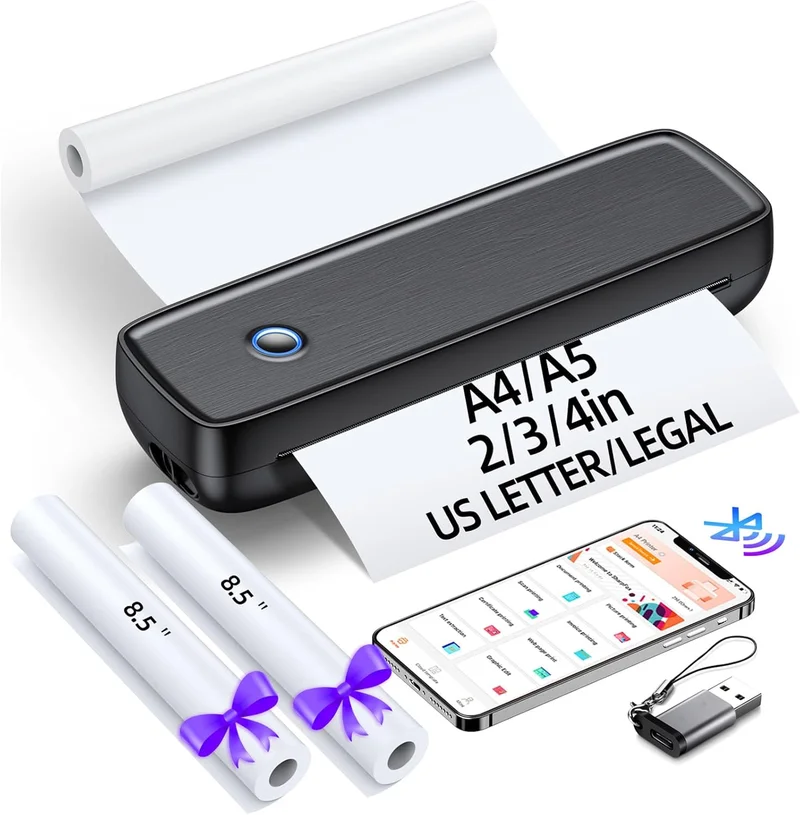 Aixiqee Portable Wireless Bluetooth Thermal Printer - Rank 6 in Best Iphone Printer of 2025