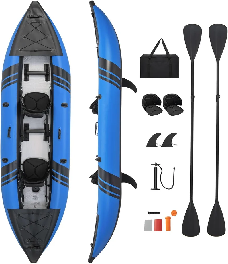 SAFSTAR Inflatable Tandem Kayak 12.5 ft - Rank 8 in Best Blow Up Kayak of 2025