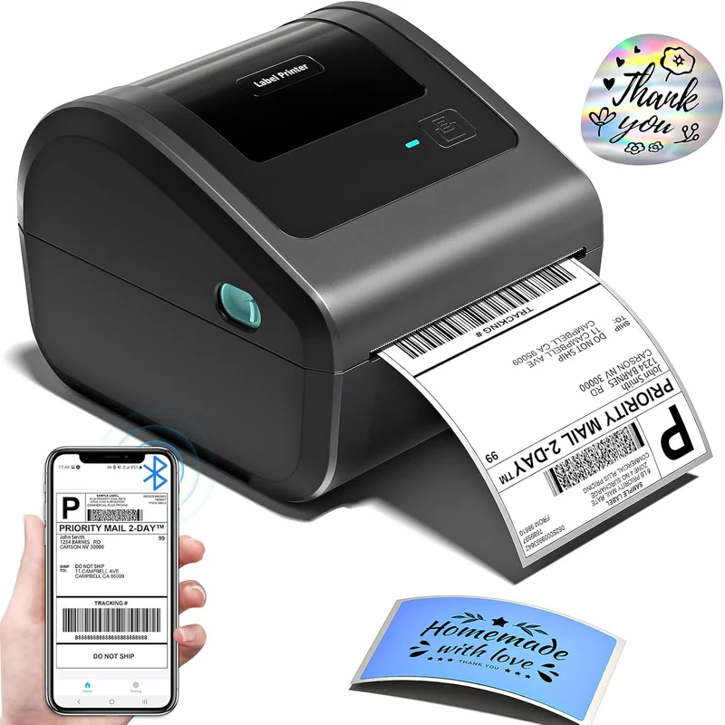 Omezizy D450BT Bluetooth Thermal Label Printer - Rank 5 in Best Shipping Label Printer of 2025