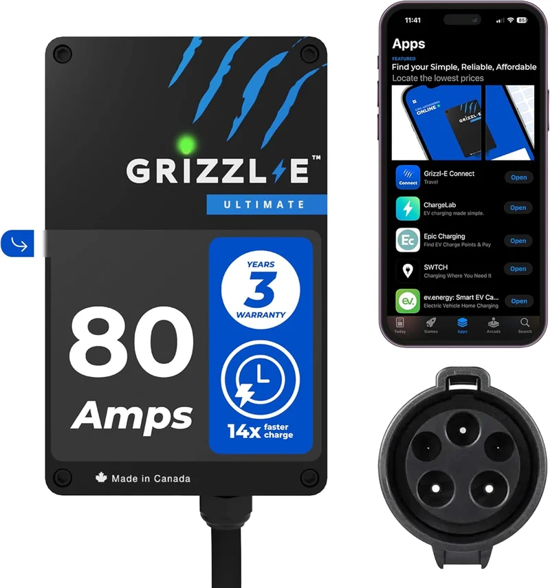 Grizzl-E Ultimate 80A EV Charger - Rank 5 in Best Ev Station of 2025