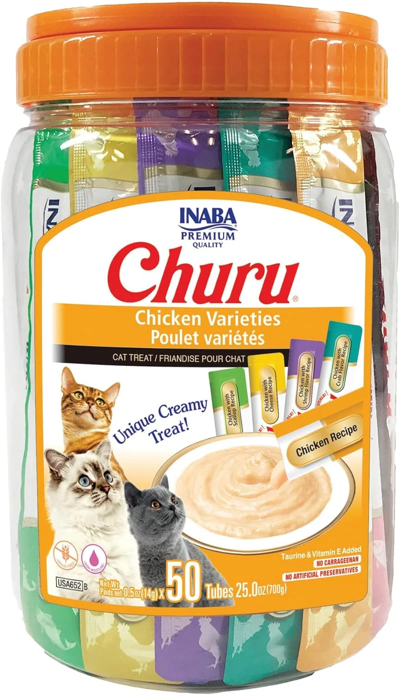 INABA Churu Chicken Variety Cat Treats - Rank 3 in Best Cat Treat of 2025