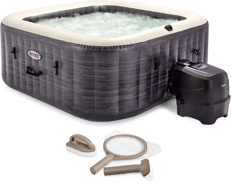 Intex PureSpa Plus Greystone Inflatable Hot Tub Spa 83" with Maintenance Kit - Rank 9 in Best One Person Hot Tub of 2025