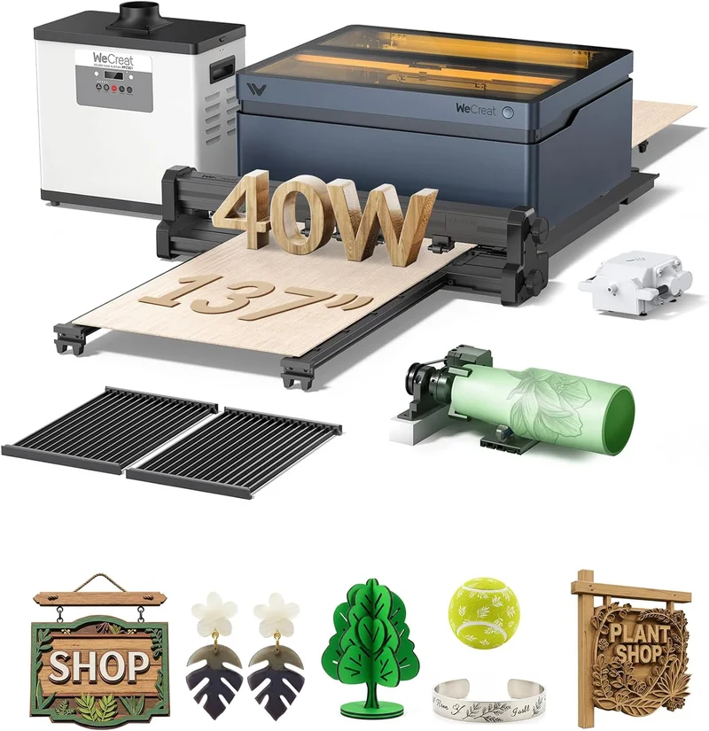 WECREAT Vision 40W Laser Engraver Cutter - Rank 5 in Best Laser Engraver of 2025