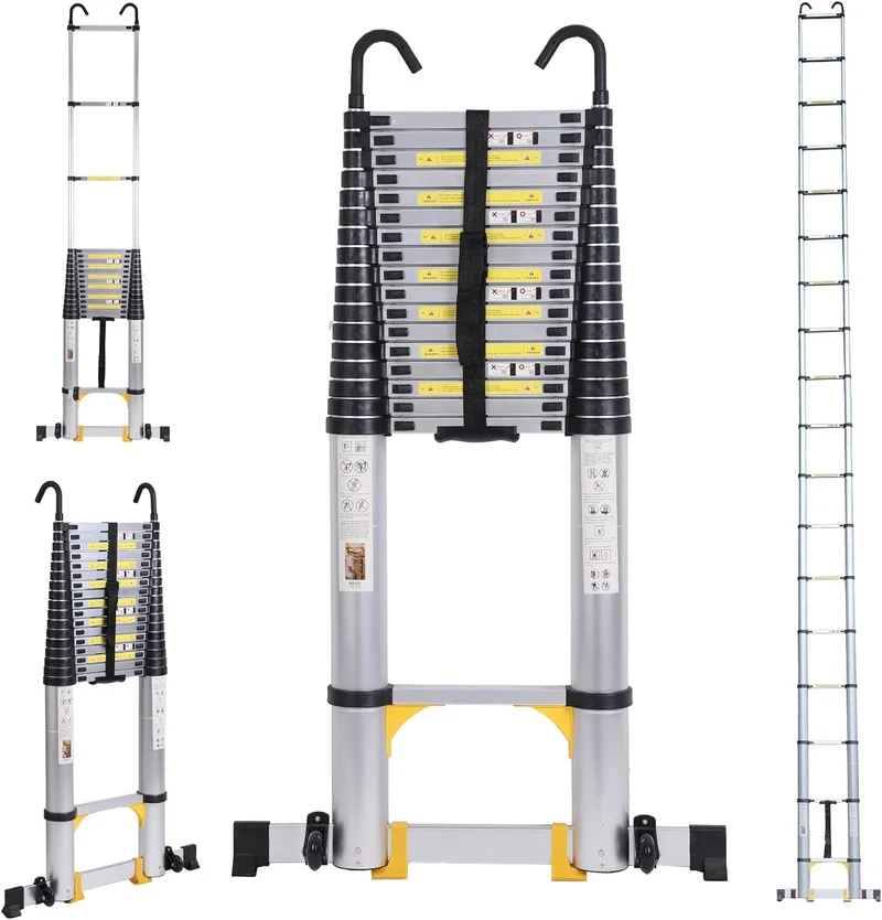 Telescoping Ladder with Stabilizer and Wheels - Rank 5 in Best Telescoping Ladder of 2025