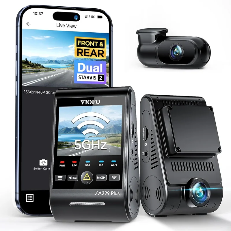 VIOFO A229 Plus Dual Dash Cam - Rank 4 in Best Car Camera of 2025