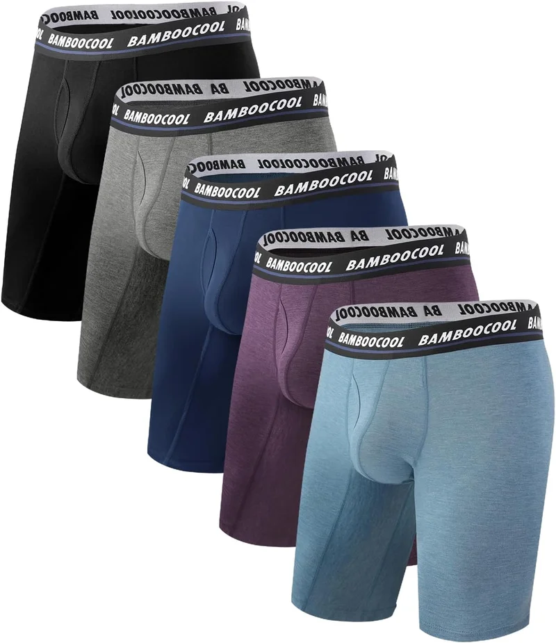 Bamboo Cool Men's Long Boxer Briefs Multipack - Rank 5 in Best Long Underwear For Men of 2025