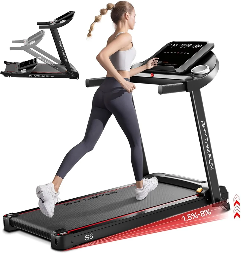 Rhythm Fun Foldable Home Treadmill - Rank 10 in Best Treadmill With Incline of 2025