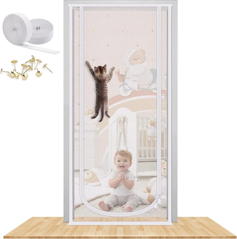 Reinforced Cat Screen Door with Zipper - Rank 8 in Best Animal Gate of 2025