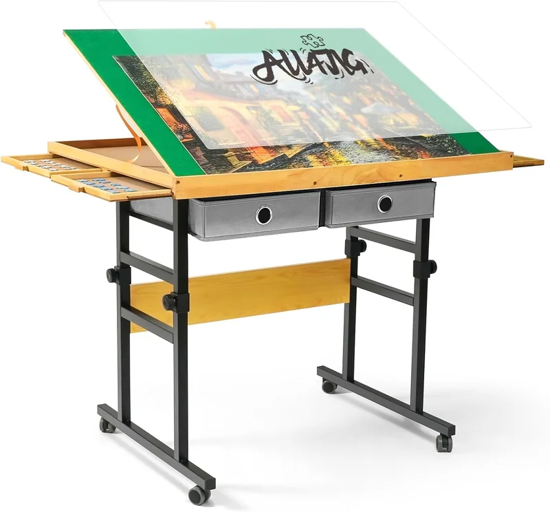 ALL4JIG Adjustable Jigsaw Puzzle Table with Drawers - Rank 6 in Best Puzzle Table With Drawers of 2025