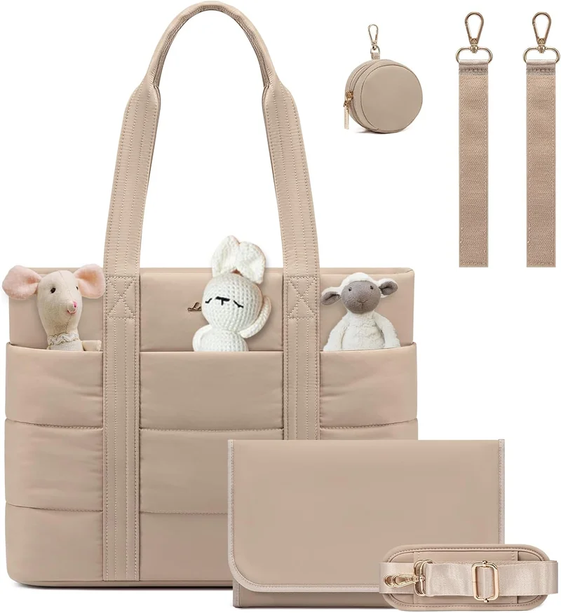 Lovevook Diaper Bag Tote with Insulated Pocket - Rank 10 in Best Diaper Bags of 2025