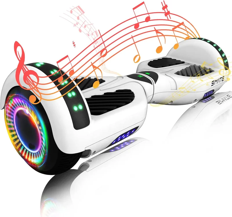 SIMATE 6.5" Self Balancing Hoverboard with Bluetooth & LED Lights - Rank 7 in Best Hoverboard For Kids of 2025