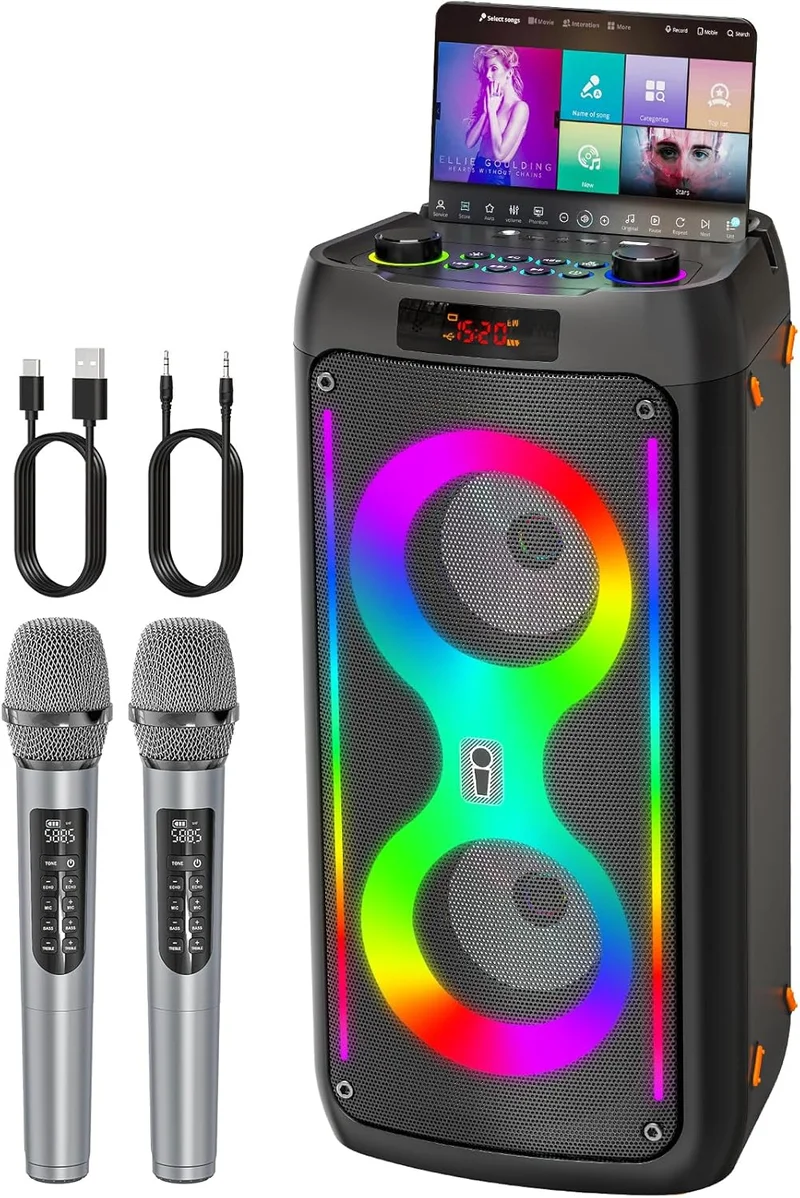 JAPOUCA Karaoke Machine with Bluetooth Speaker - Rank 5 in Karaoke Machines For Adults