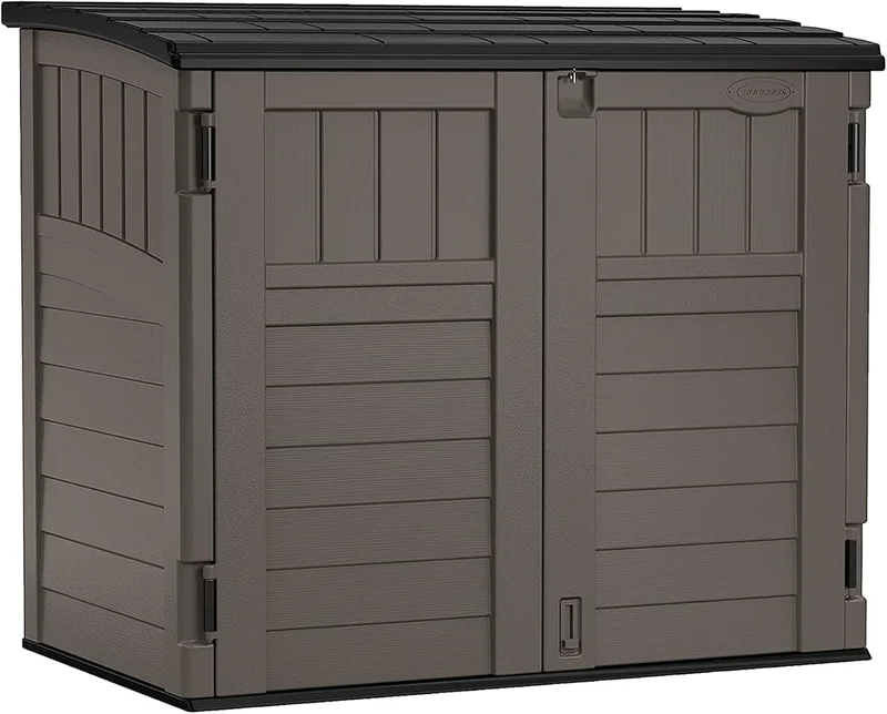 Suncast Outdoor Storage Shed, Stoney/Black - Rank 7 in Best Portable Building of 2025