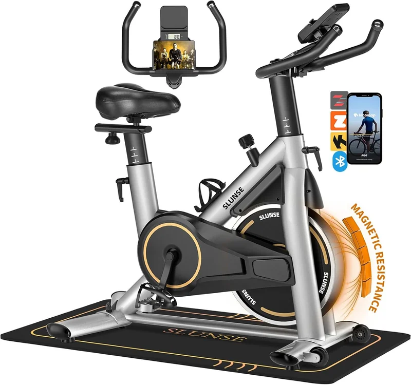 SLUNSE Exercise Bike with Digital Monitor - Rank 8 in Best Stationary Bike Exercise of 2025