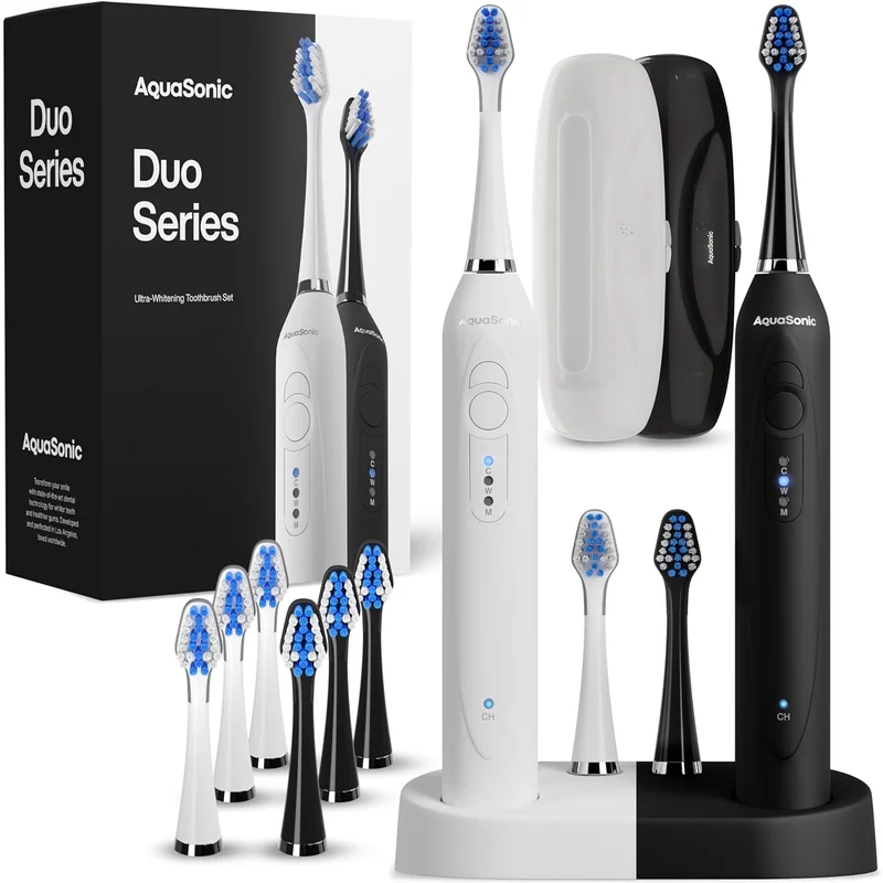 Aquasonic Duo Ultra Whitening Electric Toothbrushes - Rank 4 in Best Electric Toothbrushes of 2025