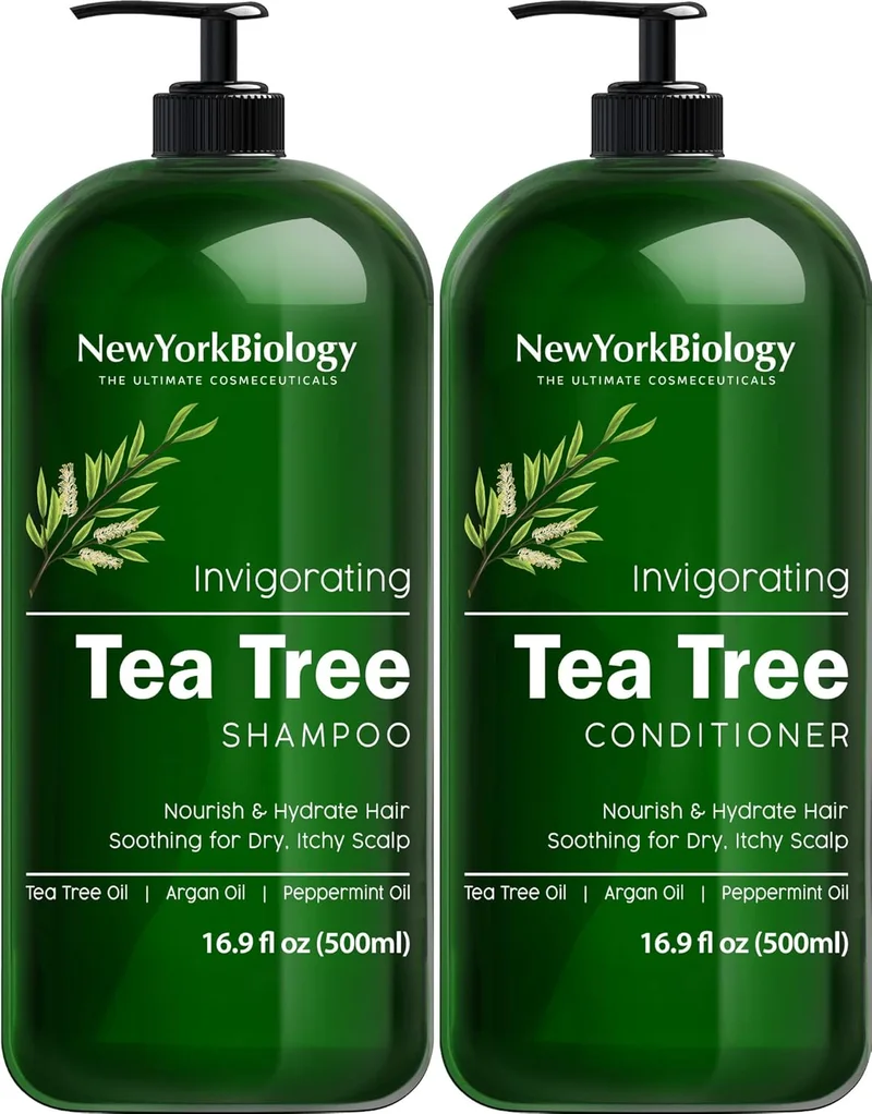 New York Biology Tea Tree Shampoo & Conditioner Set - Rank 10 in Best Dandruff Shampoo For Women of 2025