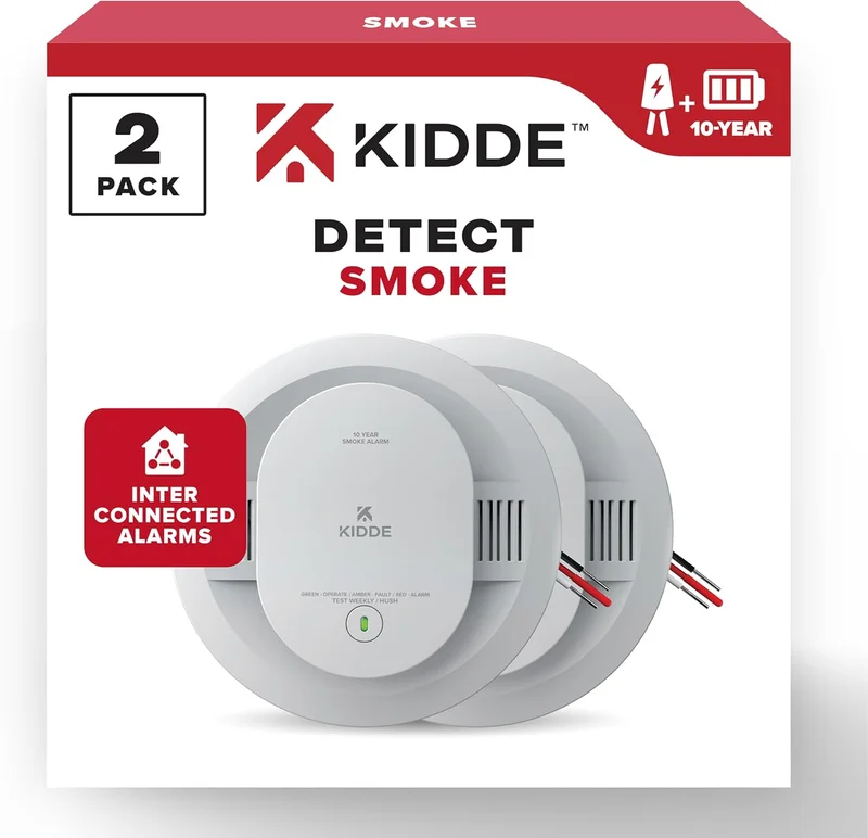 Kidde Smoke Detector with 10-Year Battery Backup - Rank 8 in Best Smoke Detector of 2025
