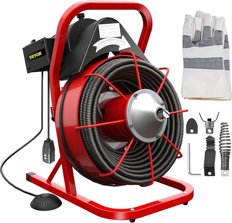 VEVOR Drain Cleaner Machine 75Ft x 1/2Inch - Rank 9 in Best Drain Auger of 2025