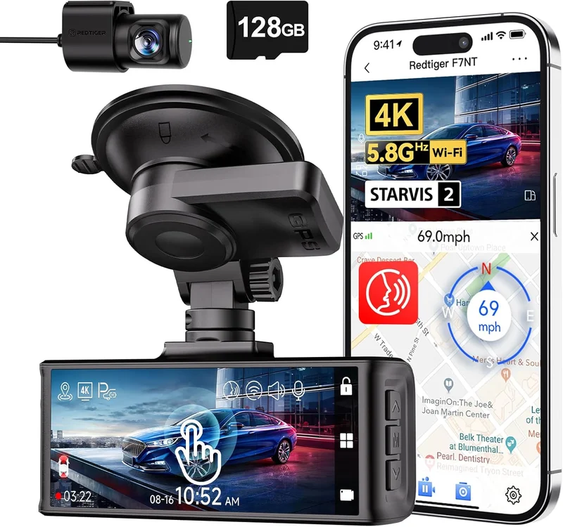 REDTIGER F7N Touch 4K Dash Cam - Rank 4 in Dash Cameras