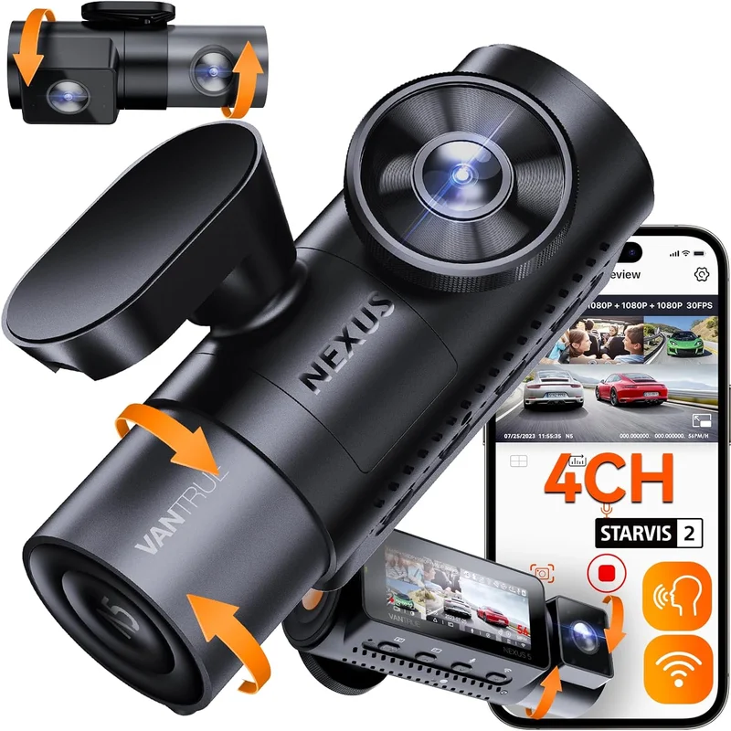 VANTRUE N5 4 Channel WiFi Dash Cam - Rank 10 in Dash Cameras