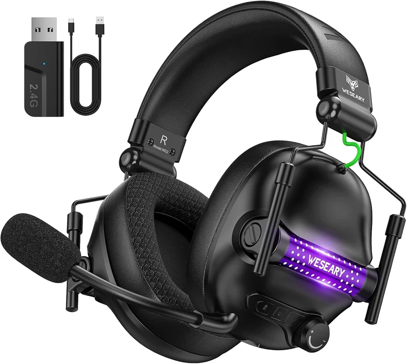WESEARY WG2 Wireless Gaming Headset - Rank 10 in Best Affordable Gaming Headset of 2025