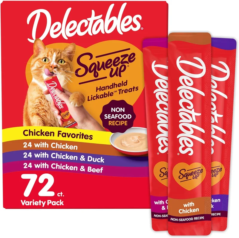 Delectables Squeeze Up Non-Seafood Variety Pack - Rank 9 in Best Cat Treat of 2025