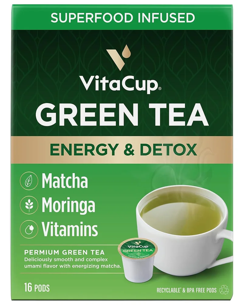 VitaCup Green Tea Pods with Matcha & Vitamins - Rank 2 in Best Matcha Tea of 2025