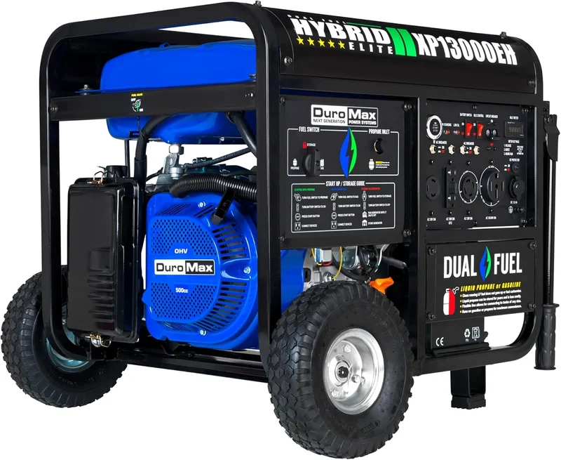 DuroMax XP13000EH Dual Fuel Portable Generator - Rank 4 in Best 10000 Watt Generator of 2025