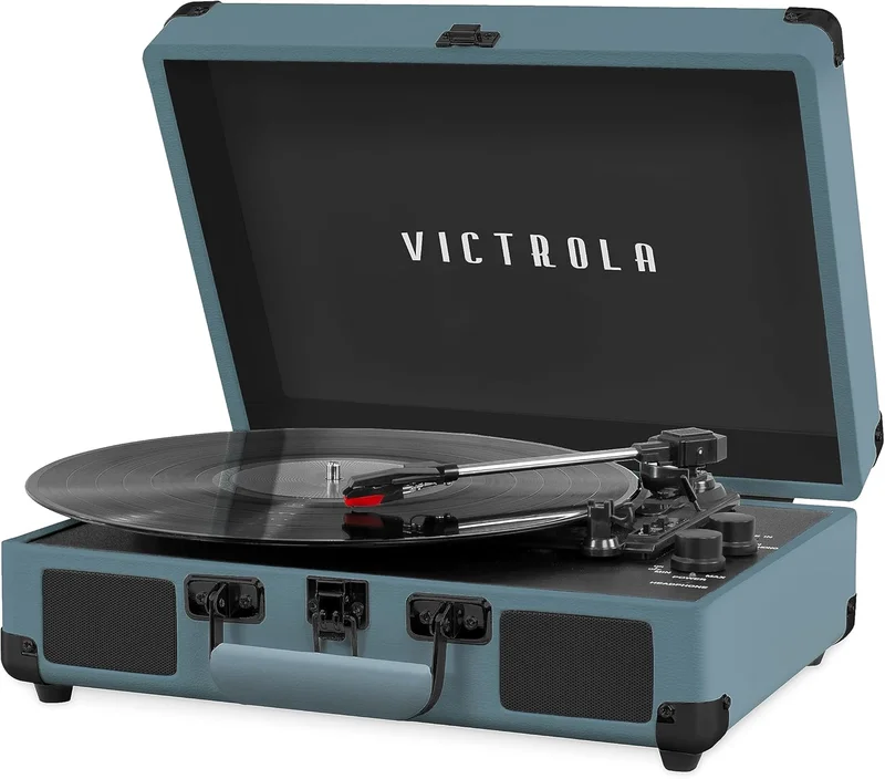 Victrola Vintage Bluetooth Suitcase Record Player Smoky Blue - Rank 6 in Record Players of 2025