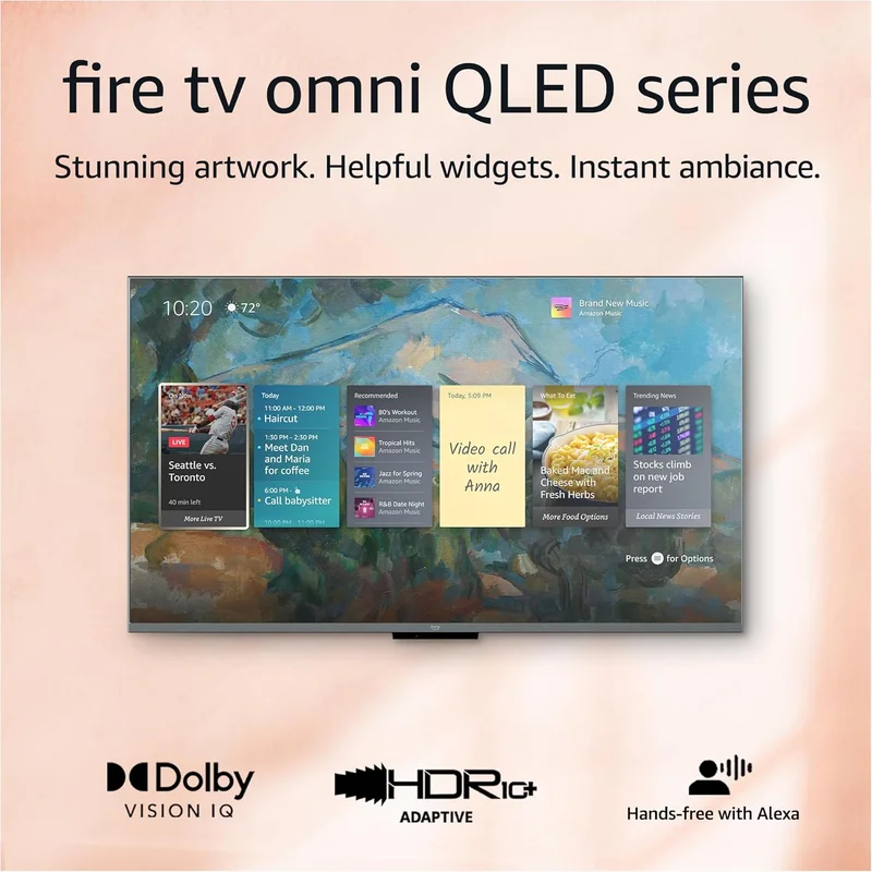 Amazon Fire TV Omni QLED 55" 4K UHD TV - Rank 9 in Best Gaming Tv of 2025