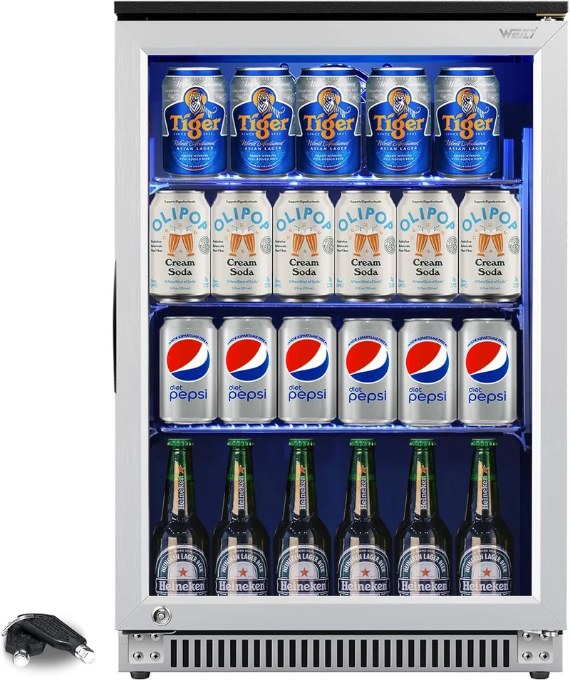 Weili 20 Inch Beverage Refrigerator with Lock - Rank 9 in Best Outdoor Fridge of 2025