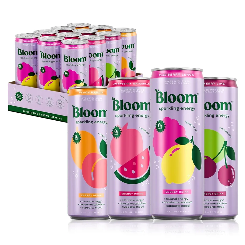 Bloom Nutrition Sparkling Energy Drink Variety Pack - Rank 2 in Best Energy Drink of 2025