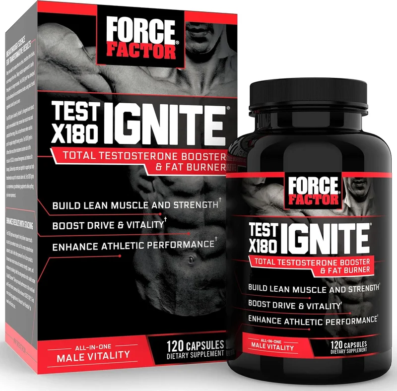 Force Factor Test X180 Ignite Testosterone Booster - Rank 5 in Best Testosterone Boosters of 2025