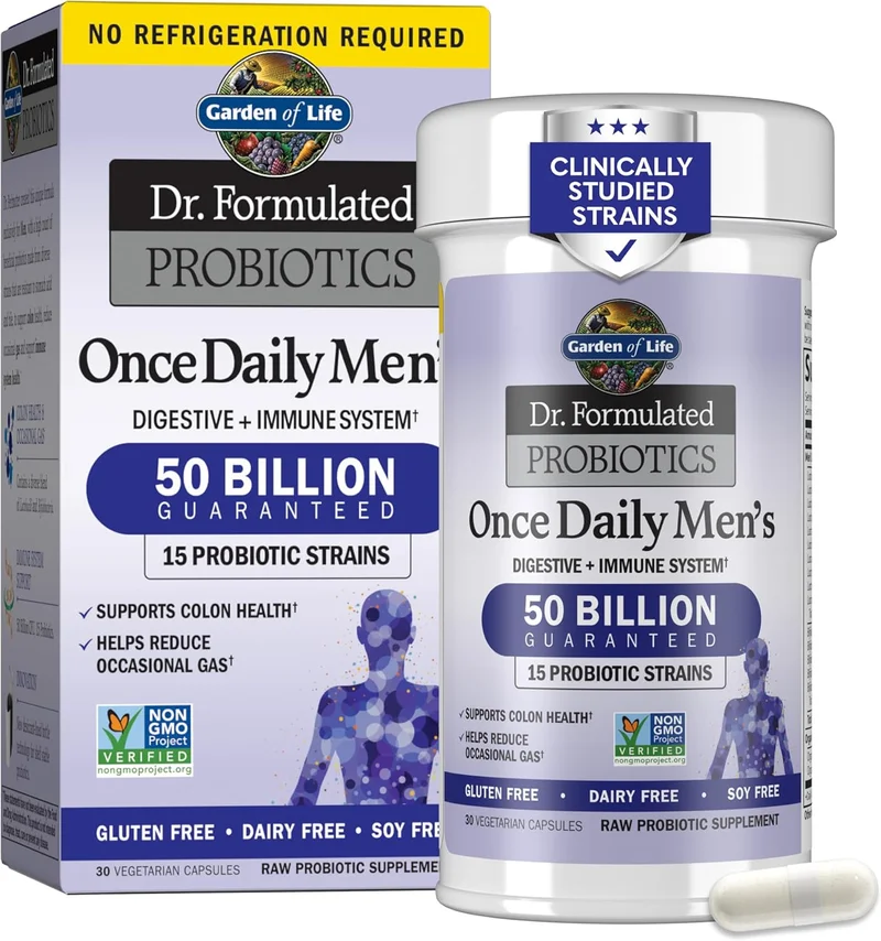 Garden of Life Men's Probiotics 50 Billion CFU - Rank 4 in Best Probiotics For Men of 2025
