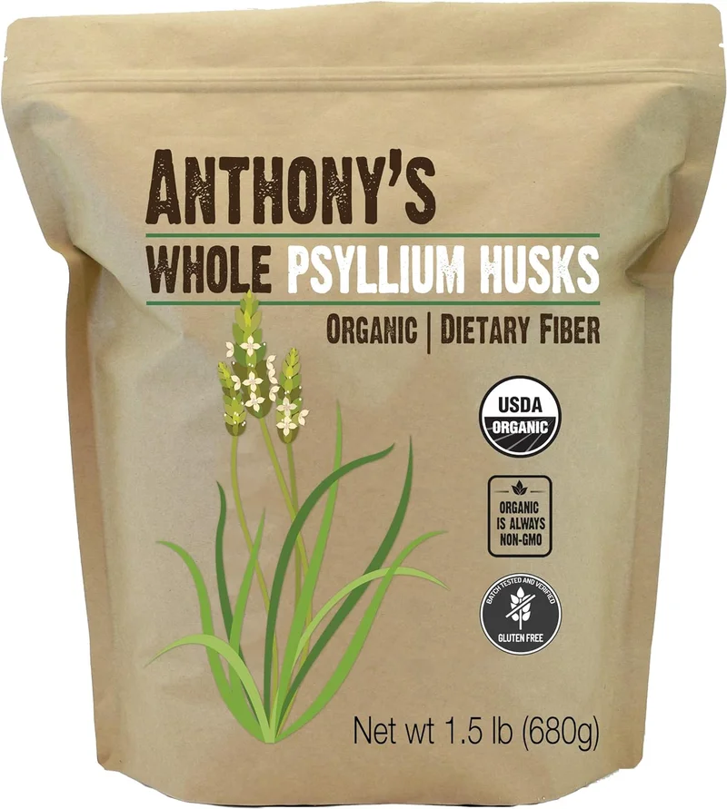 Anthony's Organic Psyllium Husks, 1.5 lb - Rank 3 in Best Psyllium Husks of 2025