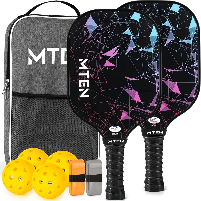 MTEN Pickleball Paddle Set Fiberglass Surface - Rank 1 in Best Pickleball Paddles of 2025