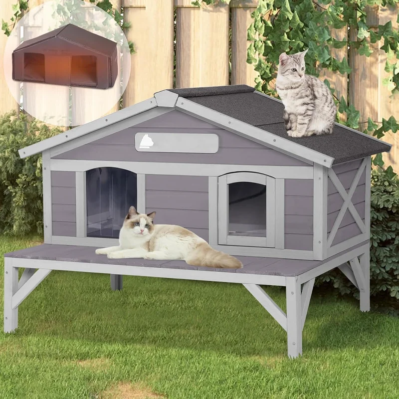 GUTINNEEN Insulated Outdoor Cat House - Rank 2 in Best Outdoor Cat House of 2025
