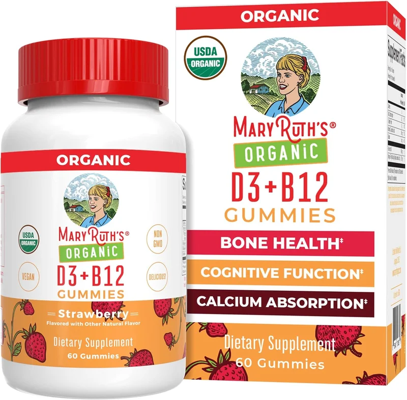 MaryRuth Organics Vitamin D3 + B12 Gummies - Rank 8 in Best Vitamin B Gummies of 2025