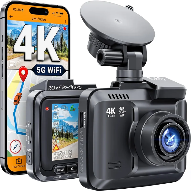 ROVE R2-4K PRO Dash Cam with GPS and WiFi - Rank 2 in Dash Cameras