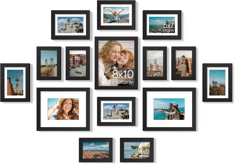 Vittanly Picture Frame Set for Wall or Table Display - Rank 10 in Best Picture Collage of 2025