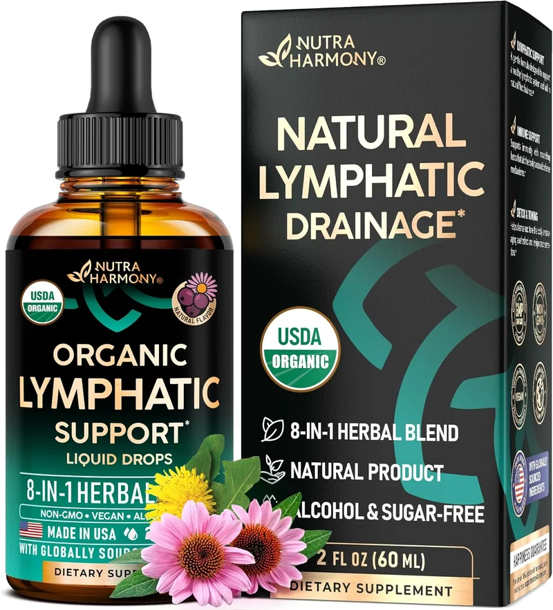 Organic Lymphatic Drainage Drops - Immune Detox - Rank 6 in Best Immune System Support of 2025