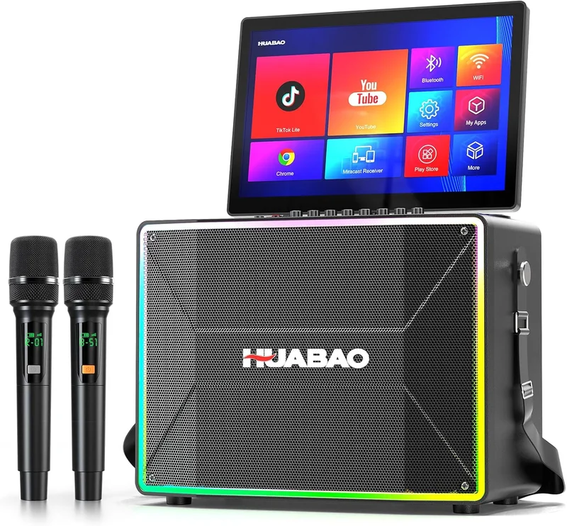 HUABAO Smart Karaoke Machine with Tablet Display - Rank 6 in Karaoke Machines With Screen