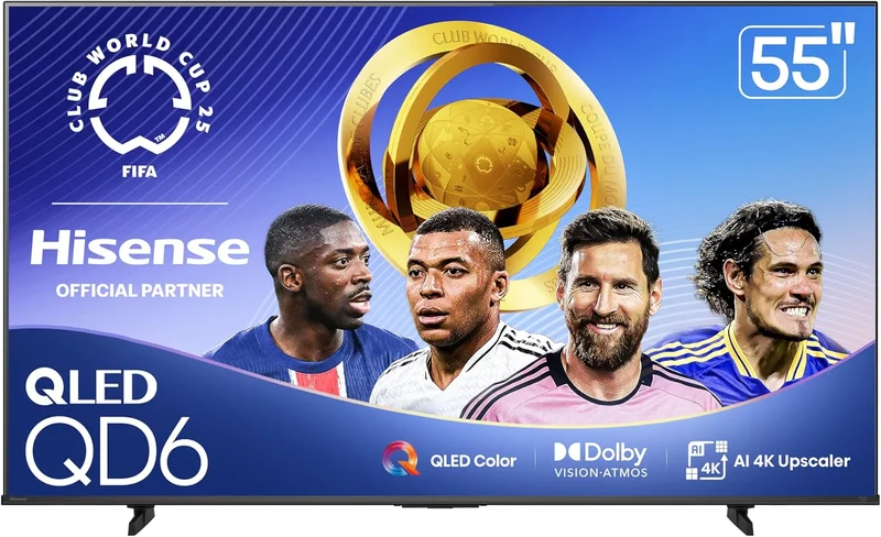 Hisense 55-Inch QD6 Series QLED 4K Fire TV - Rank 9 in Best 4k Tv of 2025