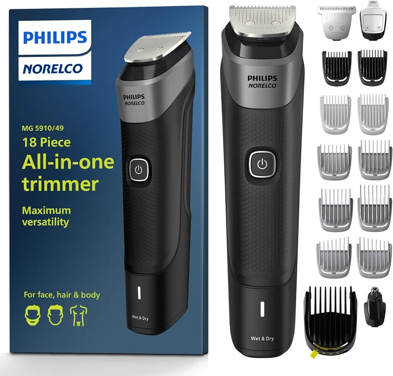 Philips Norelco Multigroom Series 5000 Trimmer MG5910/49 - Rank 10 in Best Electric Beard Trimmer of 2025