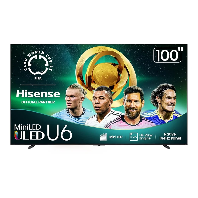 Hisense U6 Series 100" Mini-LED 4K TV - Rank 7 in Best 100 Inch Tv of 2025