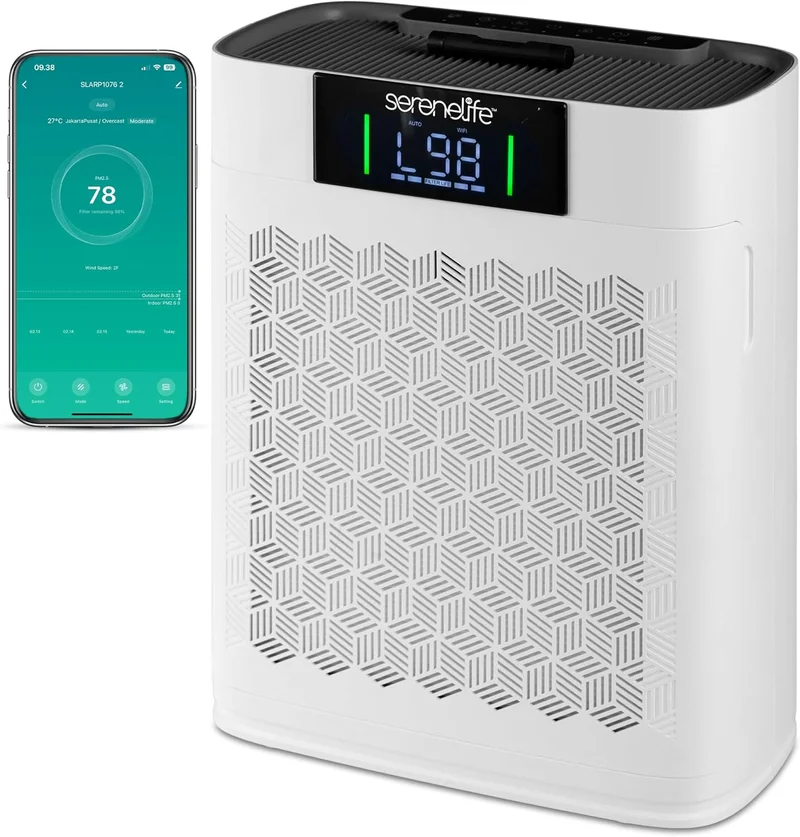 SereneLife Smart WiFi HEPA Air Purifier - Rank 4 in Best Hepa Air Purifier of 2025