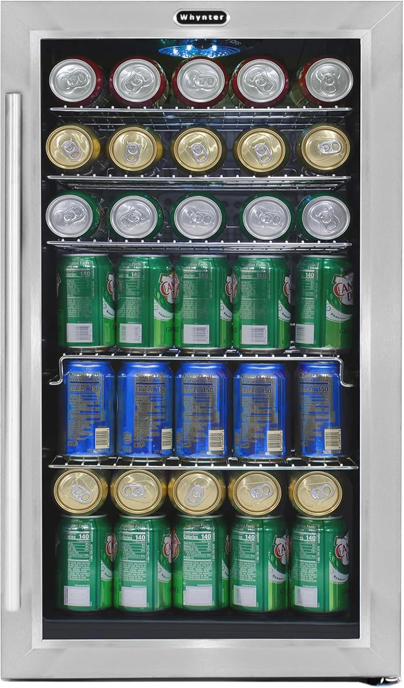 Whynter BR-130SB Beverage Refrigerator, 3.1 Cu Ft - Rank 10 in Best Glass Door Mini Fridge of 2025