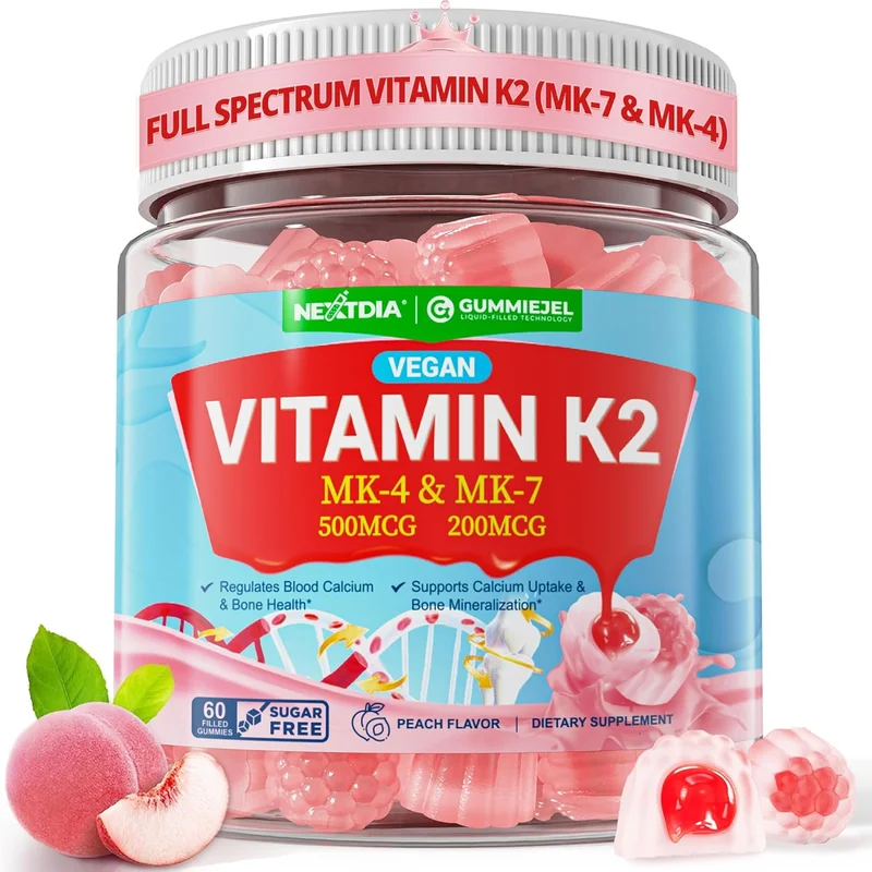 Nextdia Vitamin K2 Gummies MK-7 & MK-4 Supplement - Rank 9 in Best Vitamin K2 of 2025