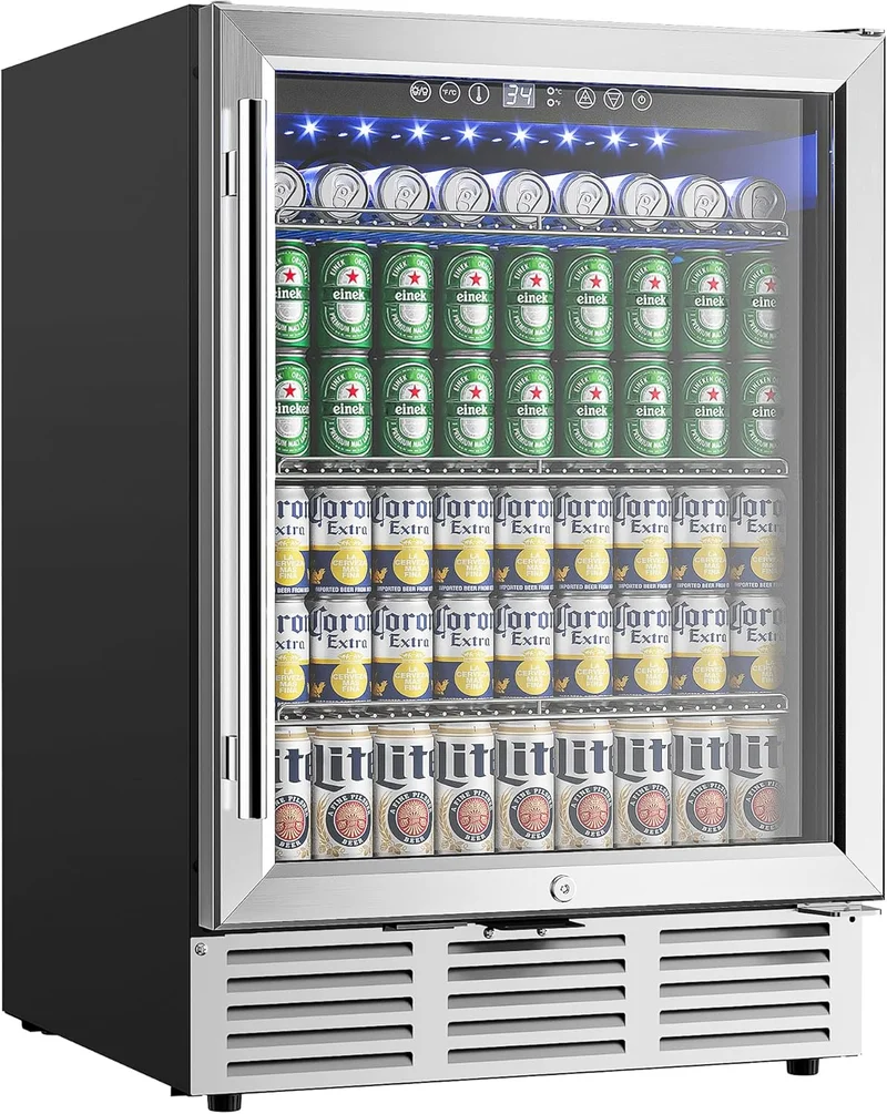 EUHOMY 24 Inch Beverage Refrigerator - Rank 10 in Best Beer Refrigerator of 2025
