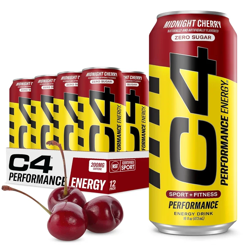 C4 Energy Zero Sugar Midnight Cherry Drink - Rank 4 in Best Energy Drink of 2025